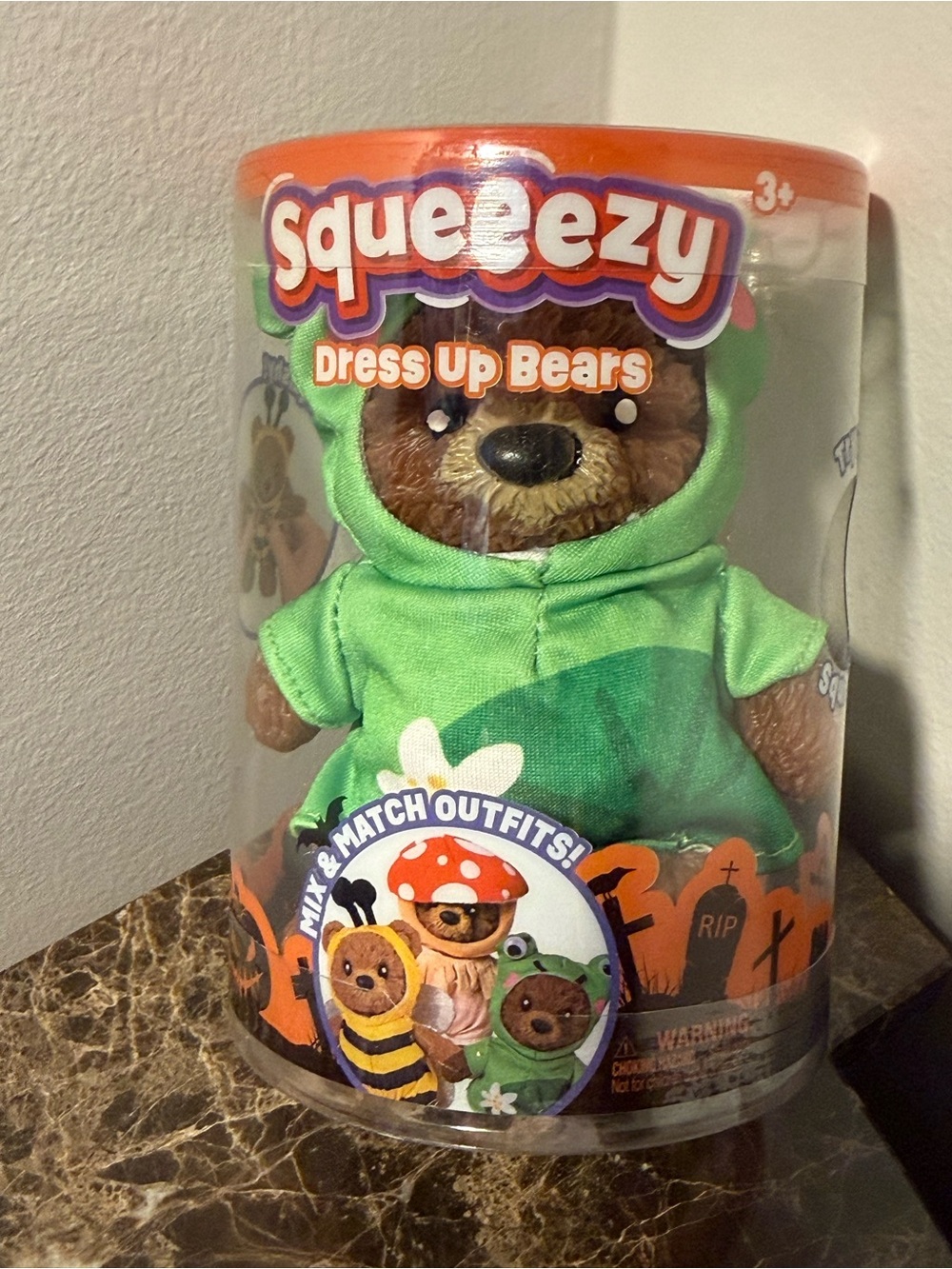 Squeeezy Dress Up Bears Green Frog costume-mix and match Squishy